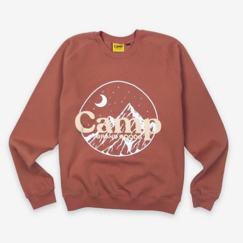 ๐ค Camp Brand Goods Rustic Brown Sweat Set Joggers and Crewneck - Picture 2 of 4